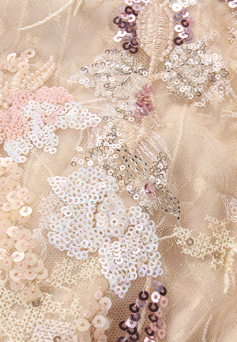 Champagne Jardin Étoilé Dress