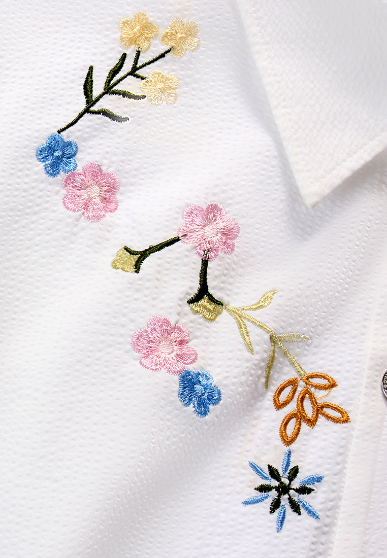 Chroma Blossom Brodé Blouse