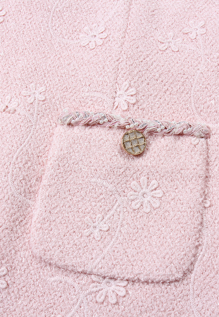 Blush Elegance Embroidered Dress