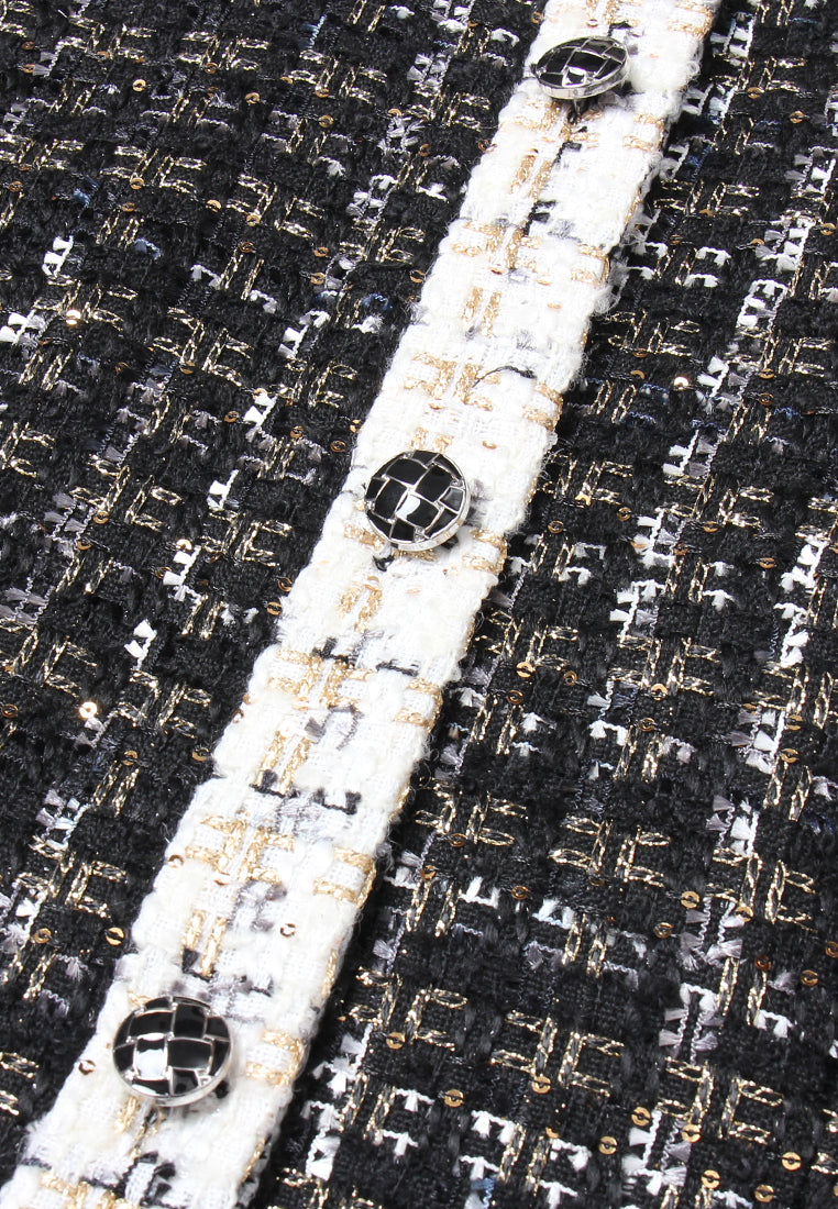 Bijou Bow Trim Tweed Jacket