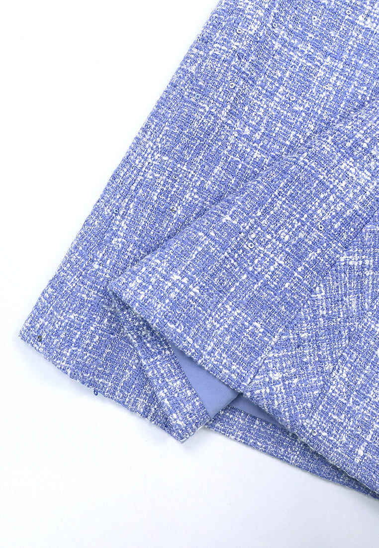 Lavande Tweed Fleuris Poésie Dress