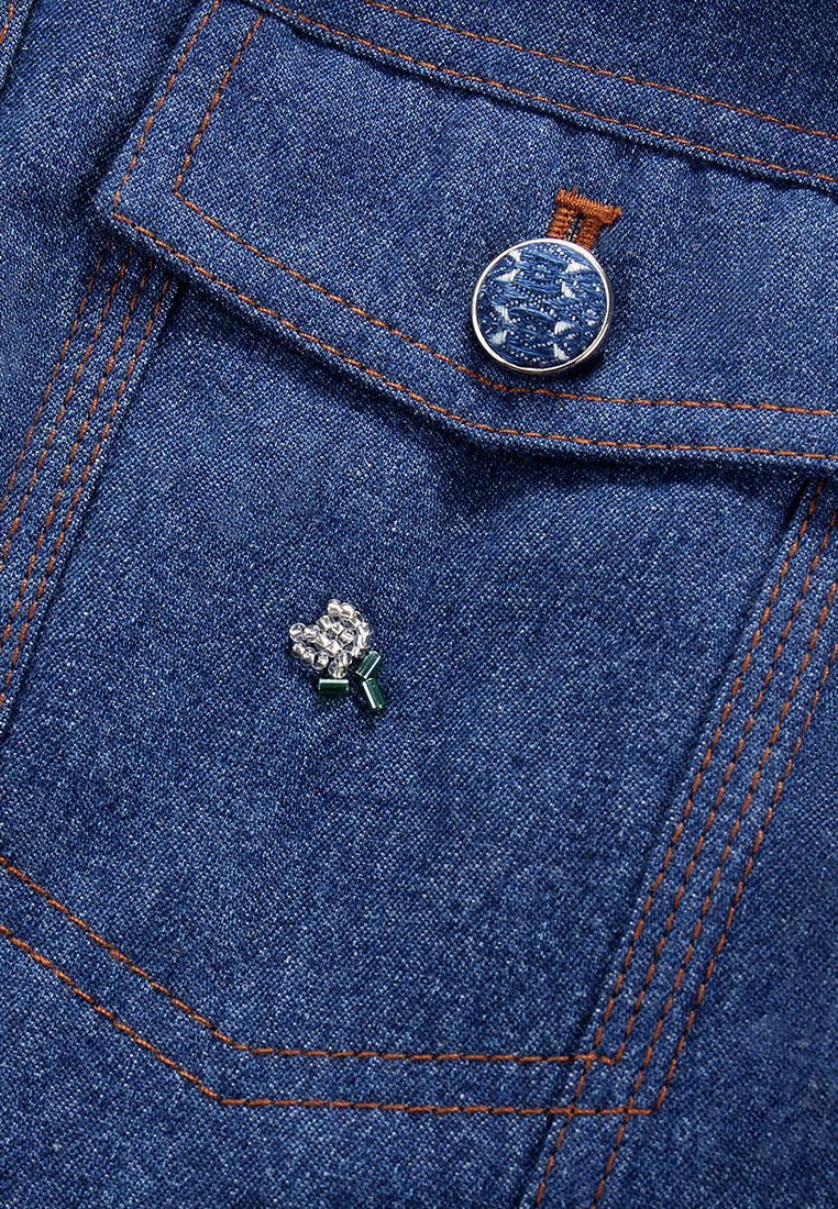 Indigo Bloom Denim Jacket