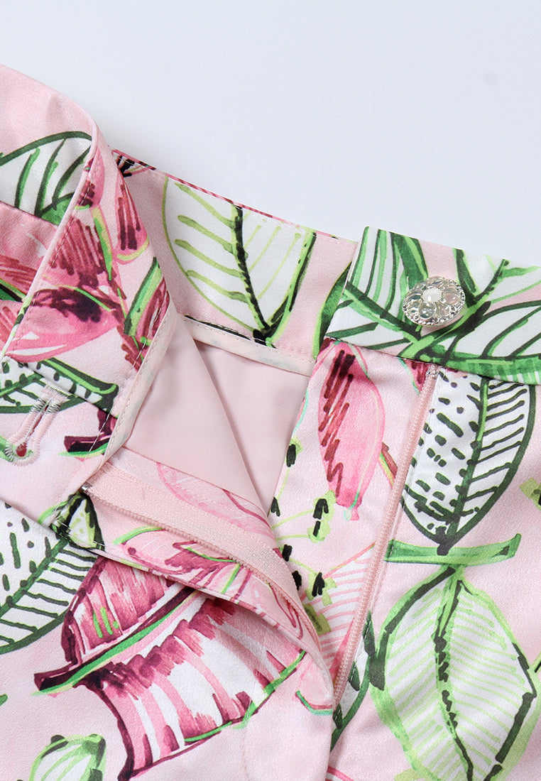 Floral Symphony Wide-Leg Pants