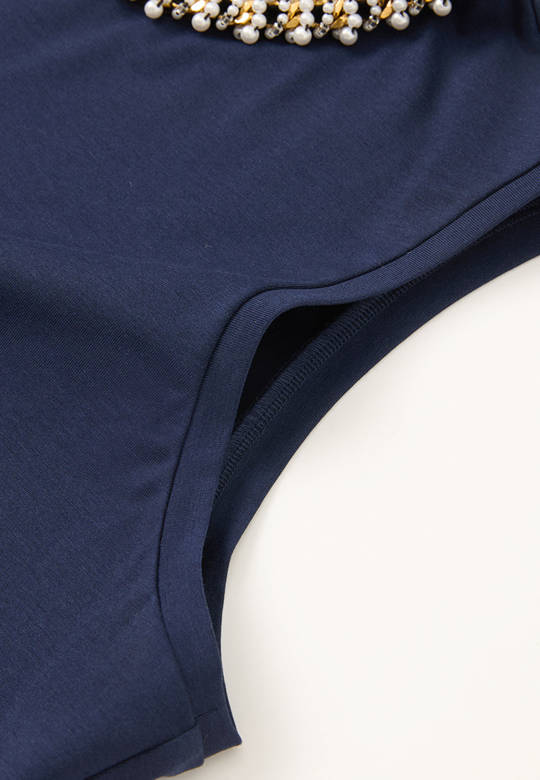 Embellished Chain-detail Sleeveless top