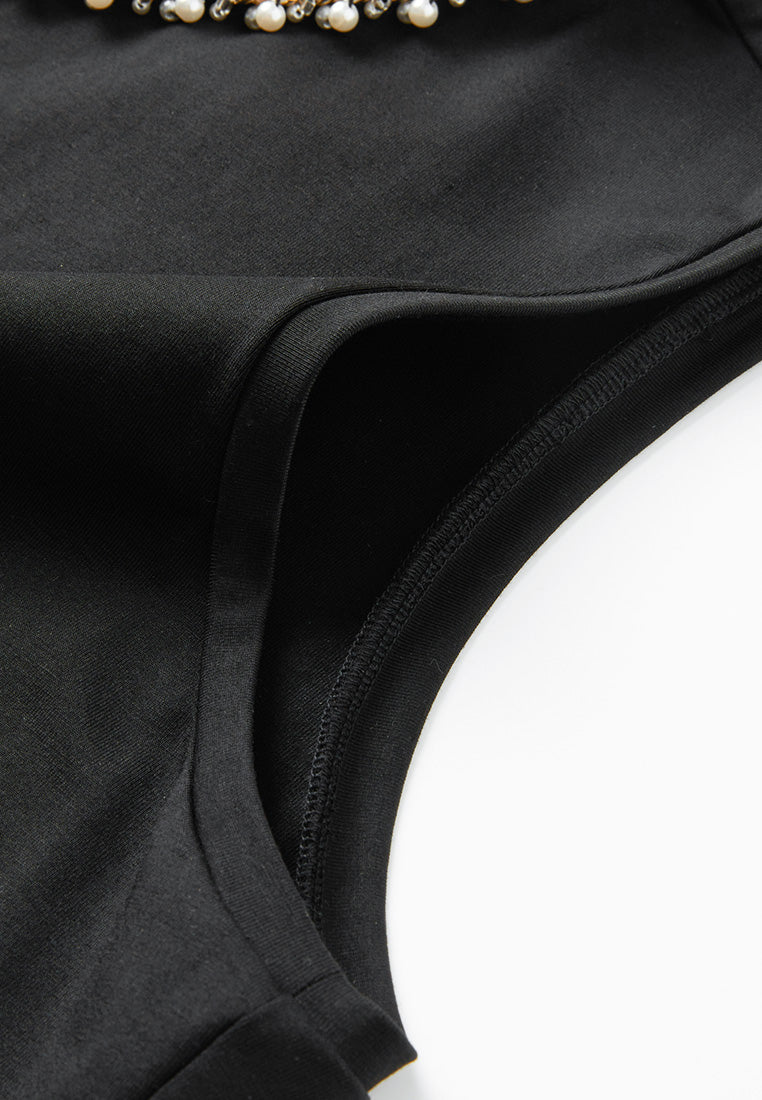 Embellished Chain-detail Sleeveless top