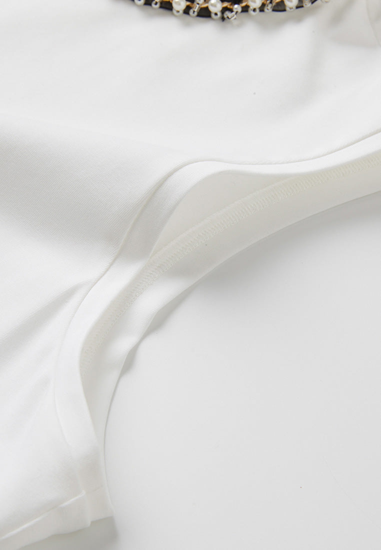 Embellished Chain-detail Sleeveless top