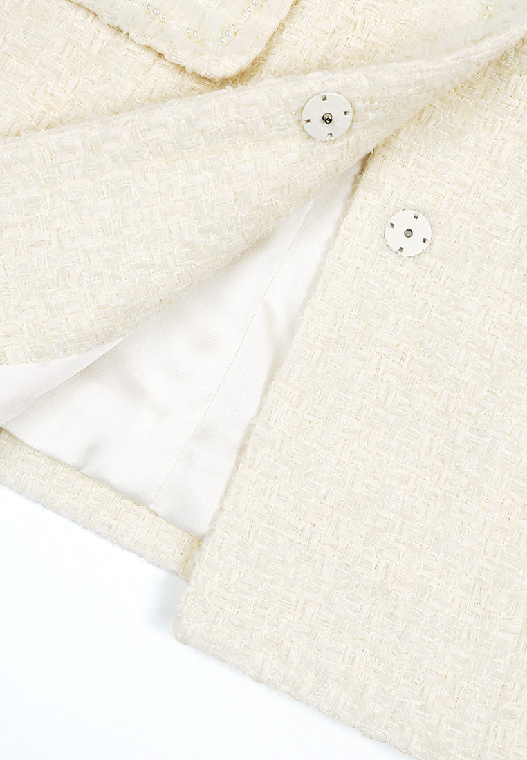 Crème Tweed Fleur Perle Jacket