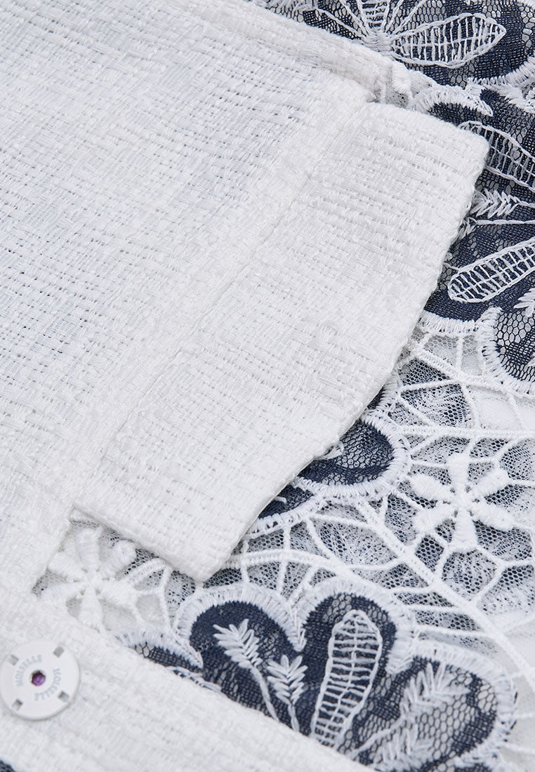 Patchworked Mesh Lace Jacket