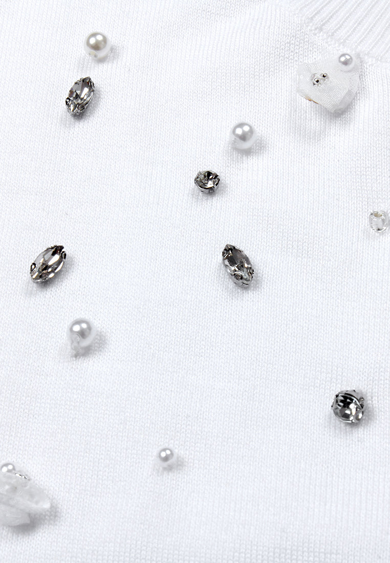 Enchanté Pearl Accent Cardigan