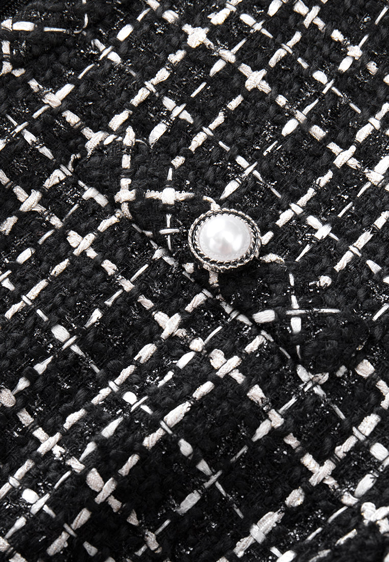 Signature Check Tweed Slit Dress