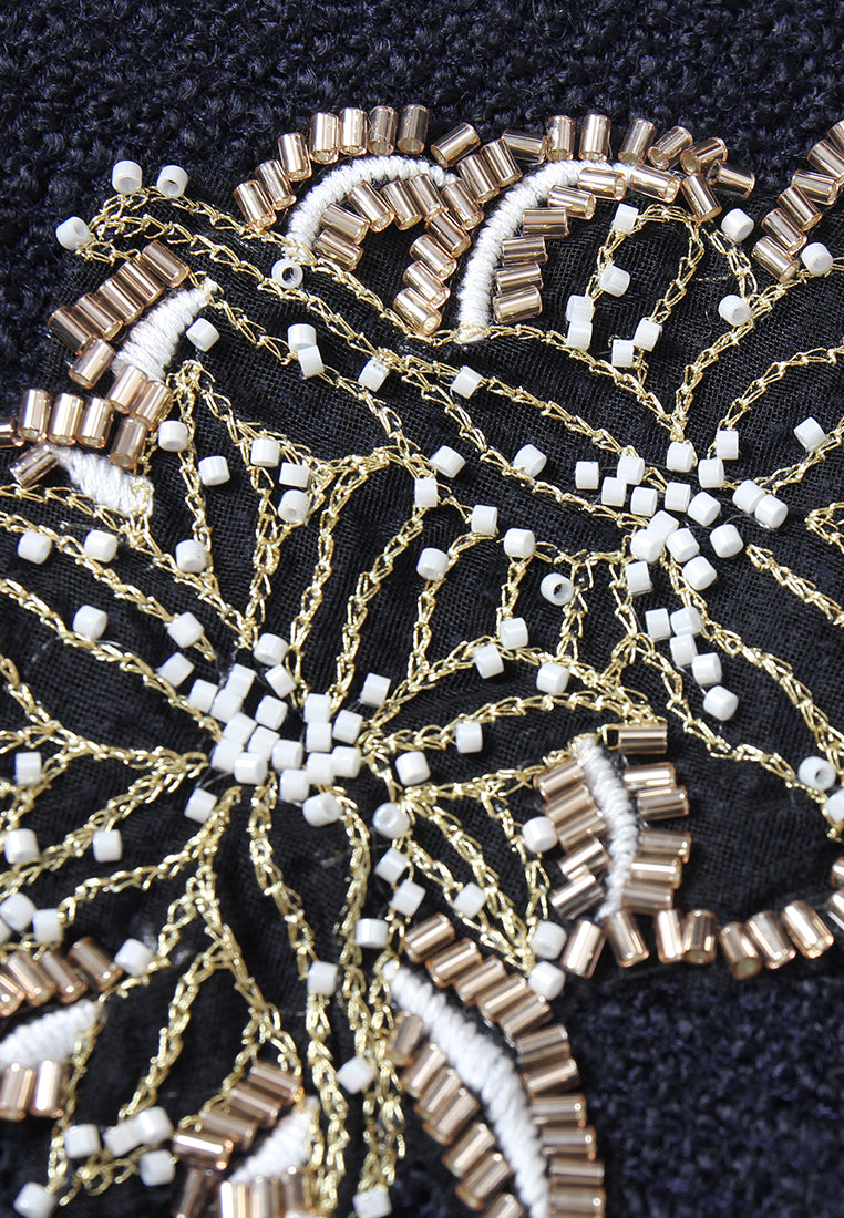 Lueur Fleur Embellished Tweed Jacket