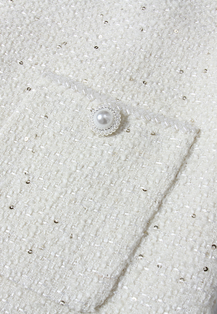 Clair Perle Pocket Tweed Dress