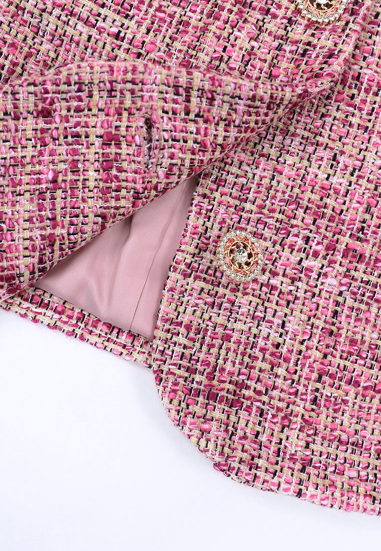 Rose Tweed Fleur Bijou Jacket