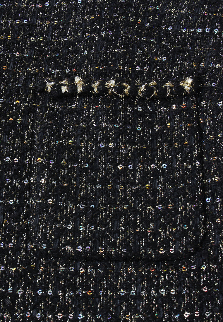 Noir Miroir Tweed Dress