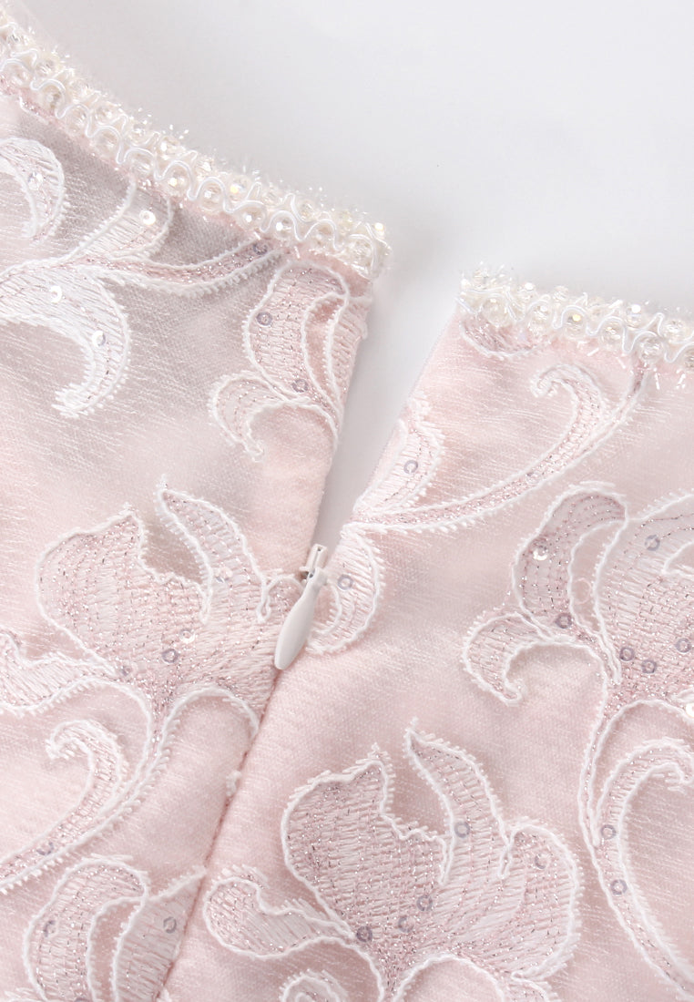 Rosé Dentelle Étoilé Dress