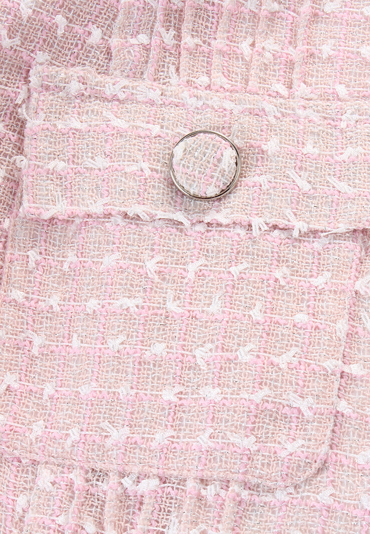 Rosé Lumière Tweed Jacket