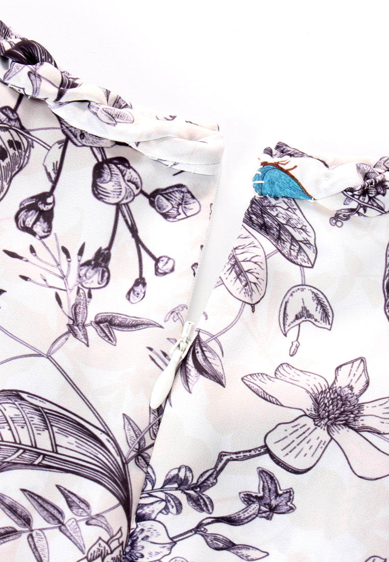 Bluejay Garden Print Top