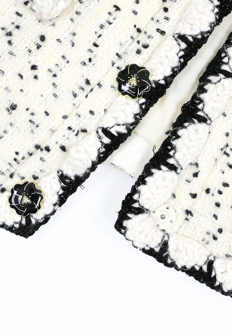 Blanc Tweed Trim Doré Jacket