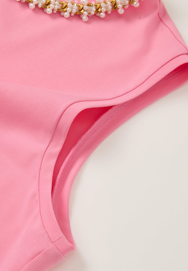 Embellished Chain-detail Sleeveless top
