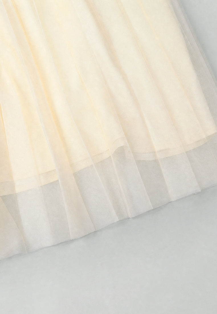 Beige Florale Poésie Gown