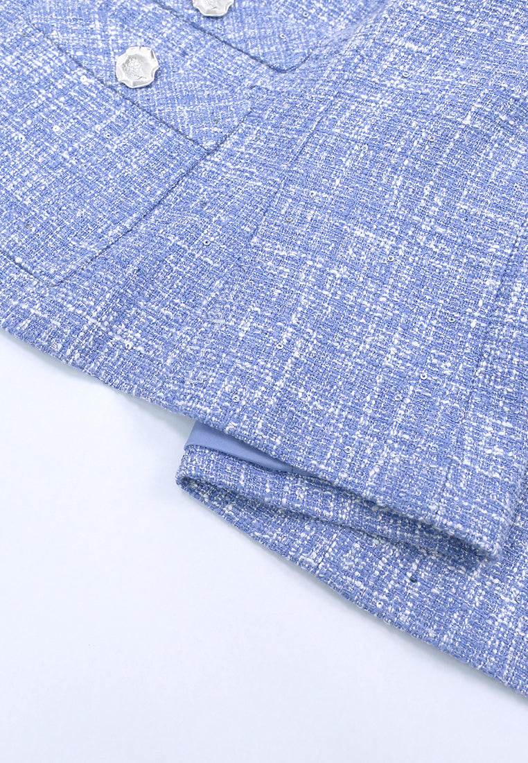 Lavande Tweed Fleuris Poésie Jacket
