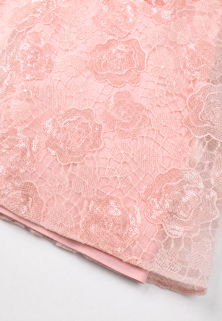 Rosé Florale Rhapsodie Dress