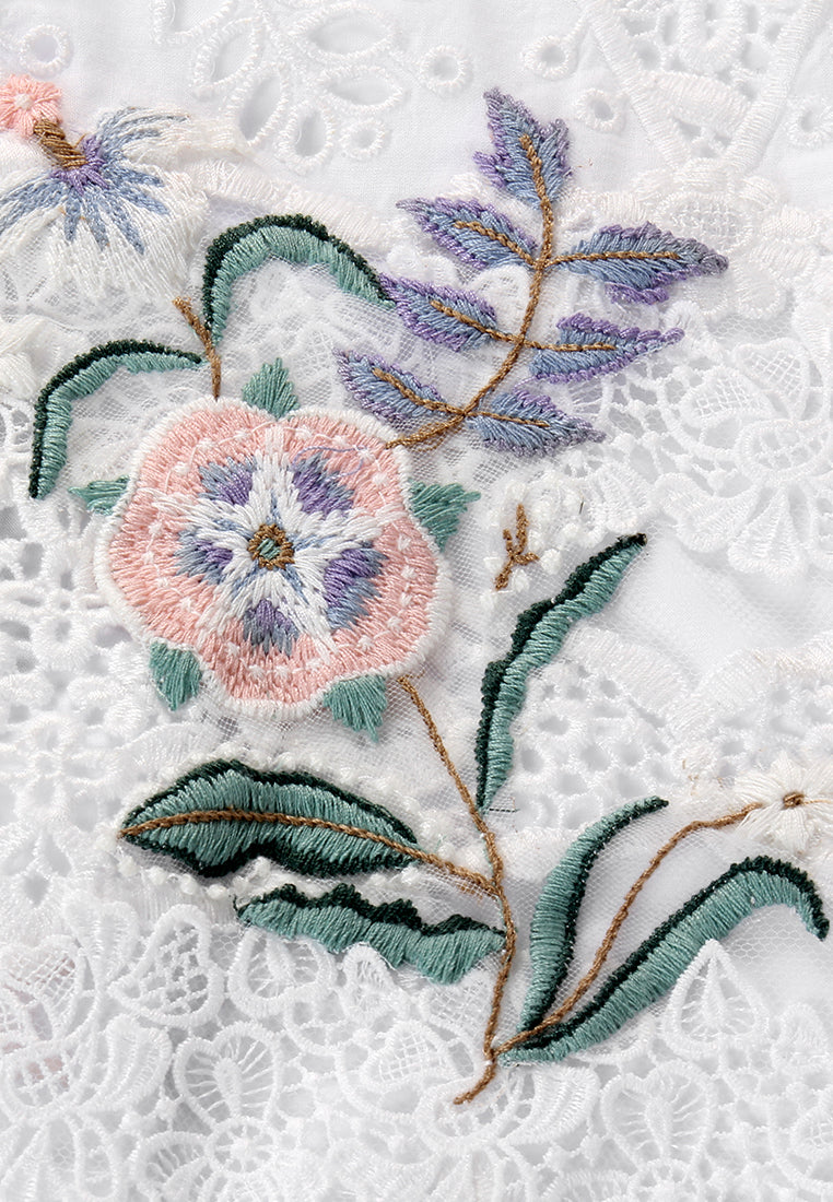 Ivory Dentelle Fleuris Dress