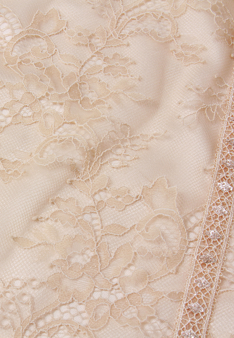 Panelled Mesh Lace Sweatshirt