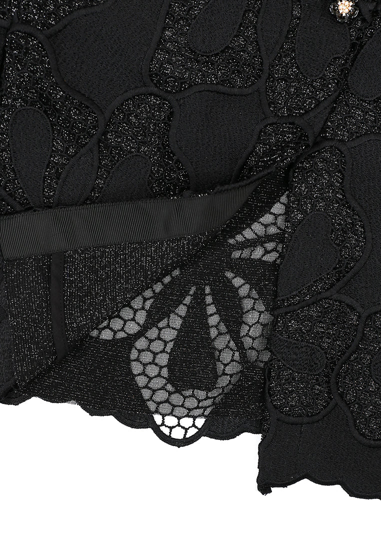 Noir Jardin Couture Lace Jacket