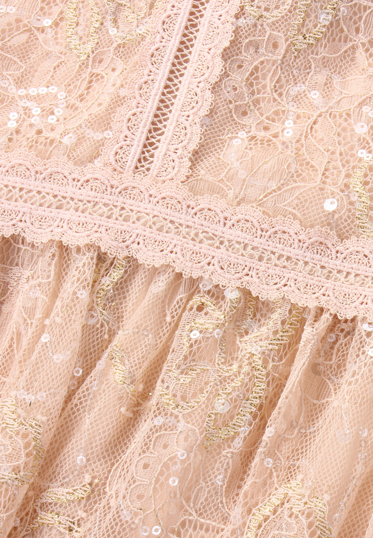 Blush Dentelle Étoilé Dress