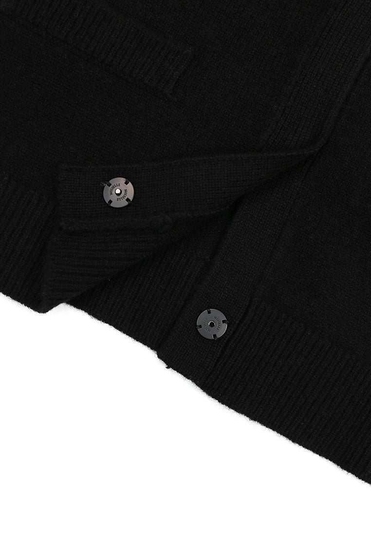 Noir Diamant Crystal-Trim Knit Jacket