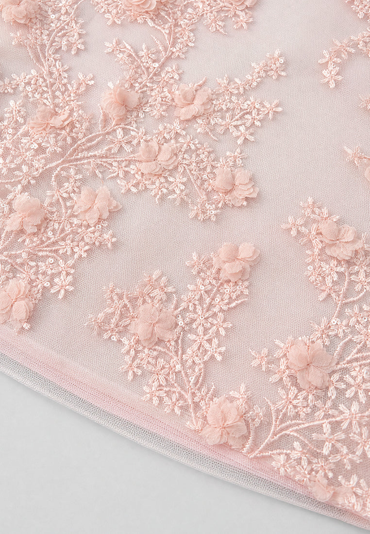 Rosé Florale Délicatesse Dress