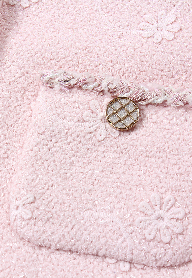 Blush Elegance Embroidered Jacket