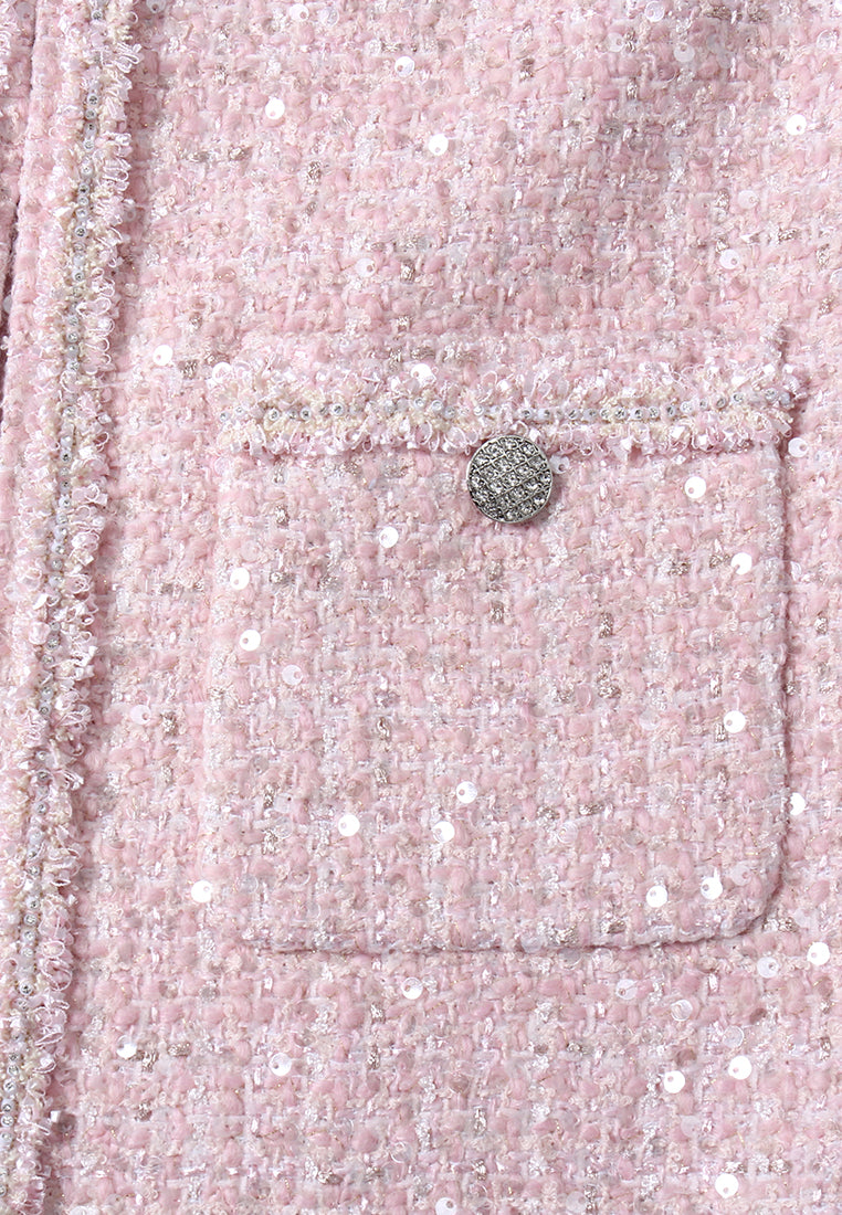 Rose Éclat Pocket Coat