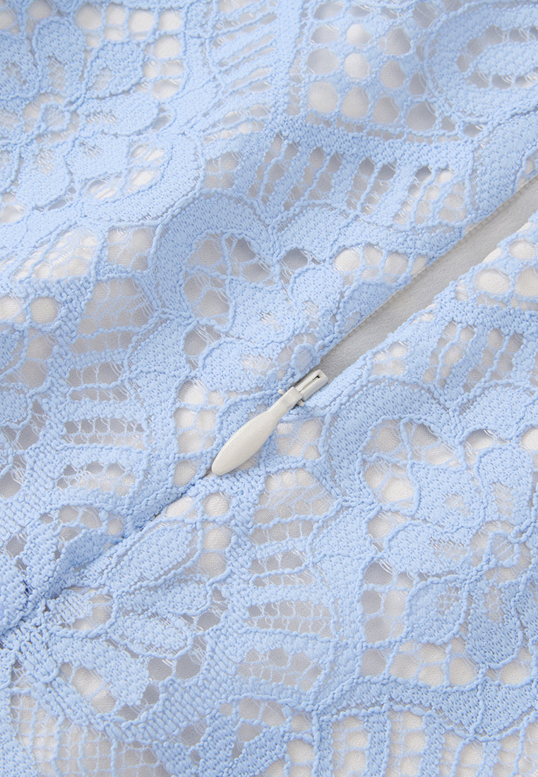 Embellished Butterfly Appliqué Lace Skirt