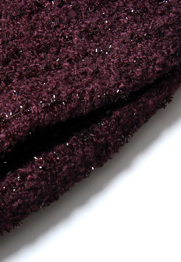 Bordeaux ??clat Wrap Skirt