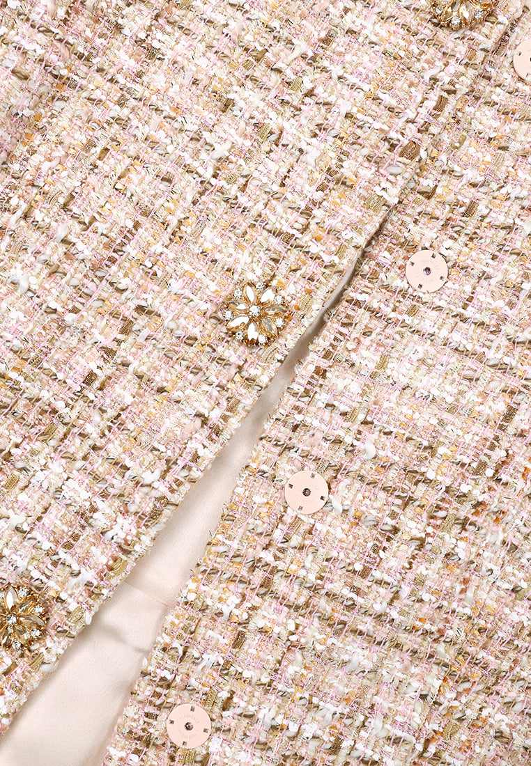 Beige Tweed Doré Jacket