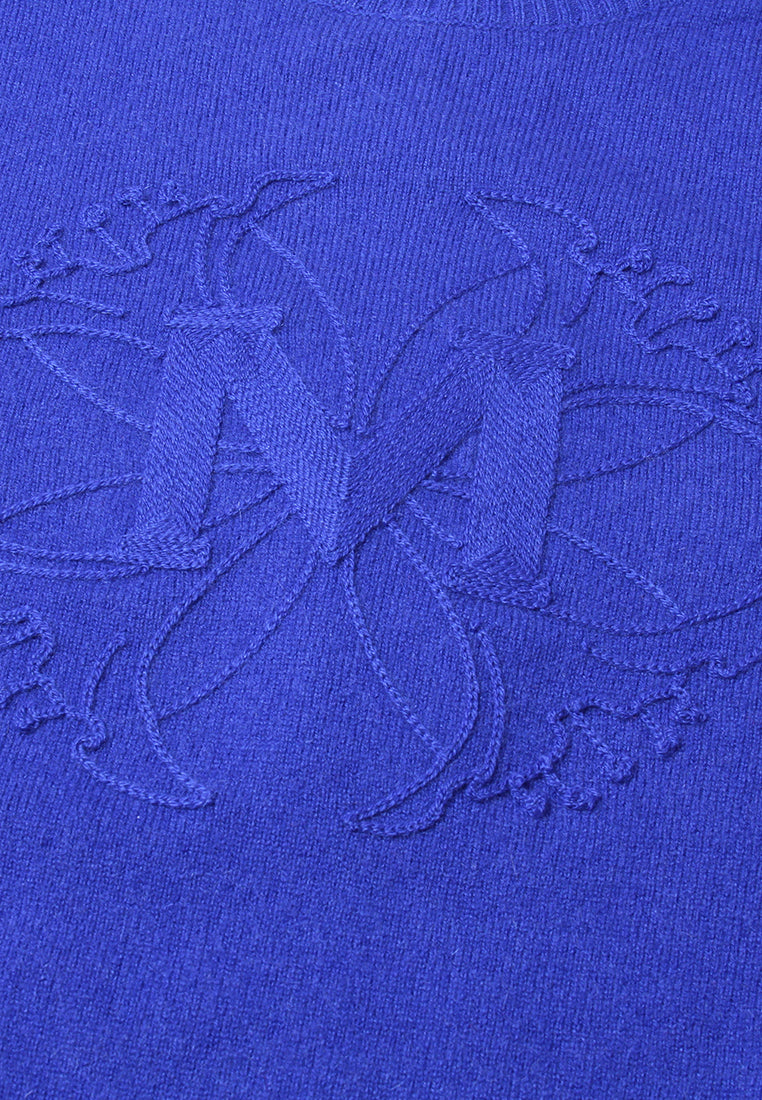 Emblem Embossed Knit Sweater
