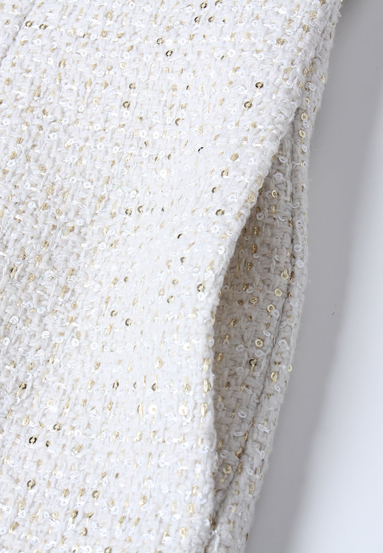 Lune Textured Cheongsam Dress