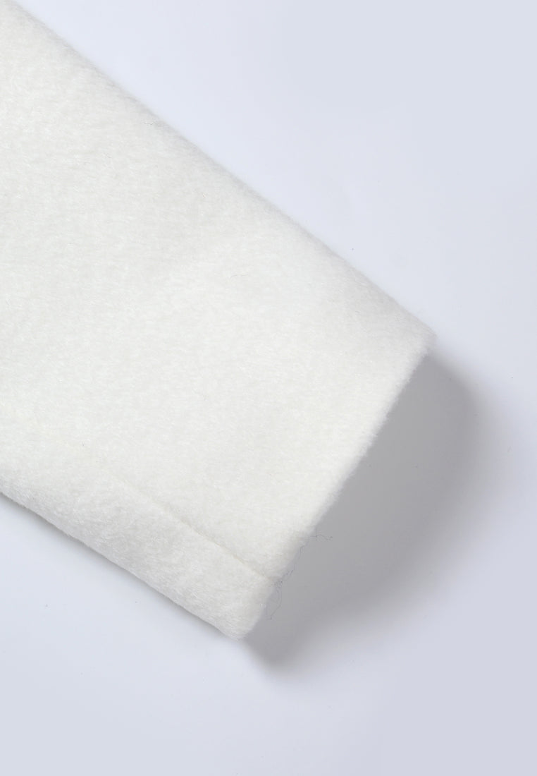 Éclat Fleurie Veste Brodée Blanche