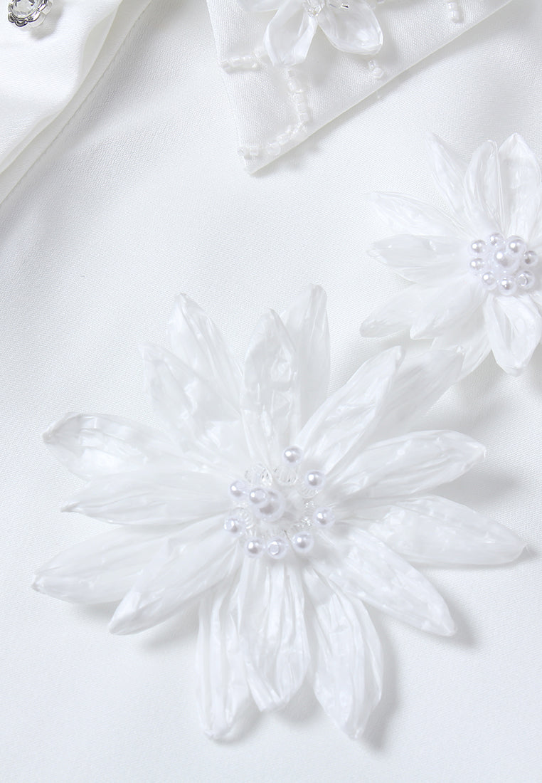 Fleur Lace Collar Embroidered Blouse