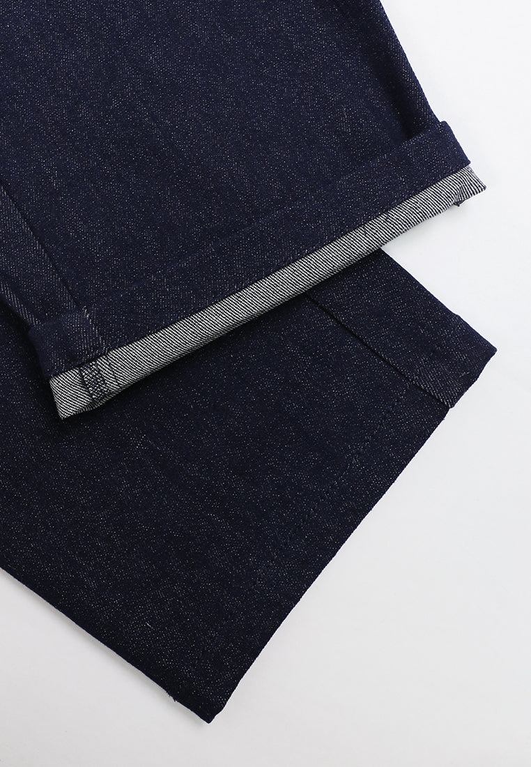 Bleu Denim Sequins Doré Jeans