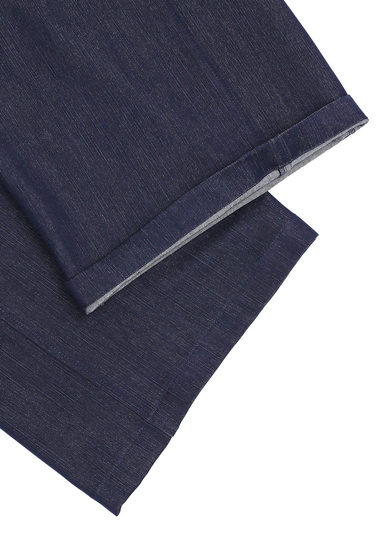Bleu Denim Plissé Culottes