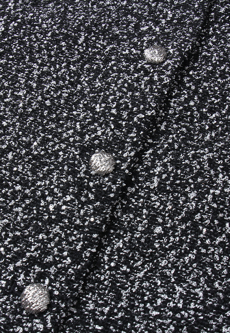 Speckle Texture Cropped Blouse