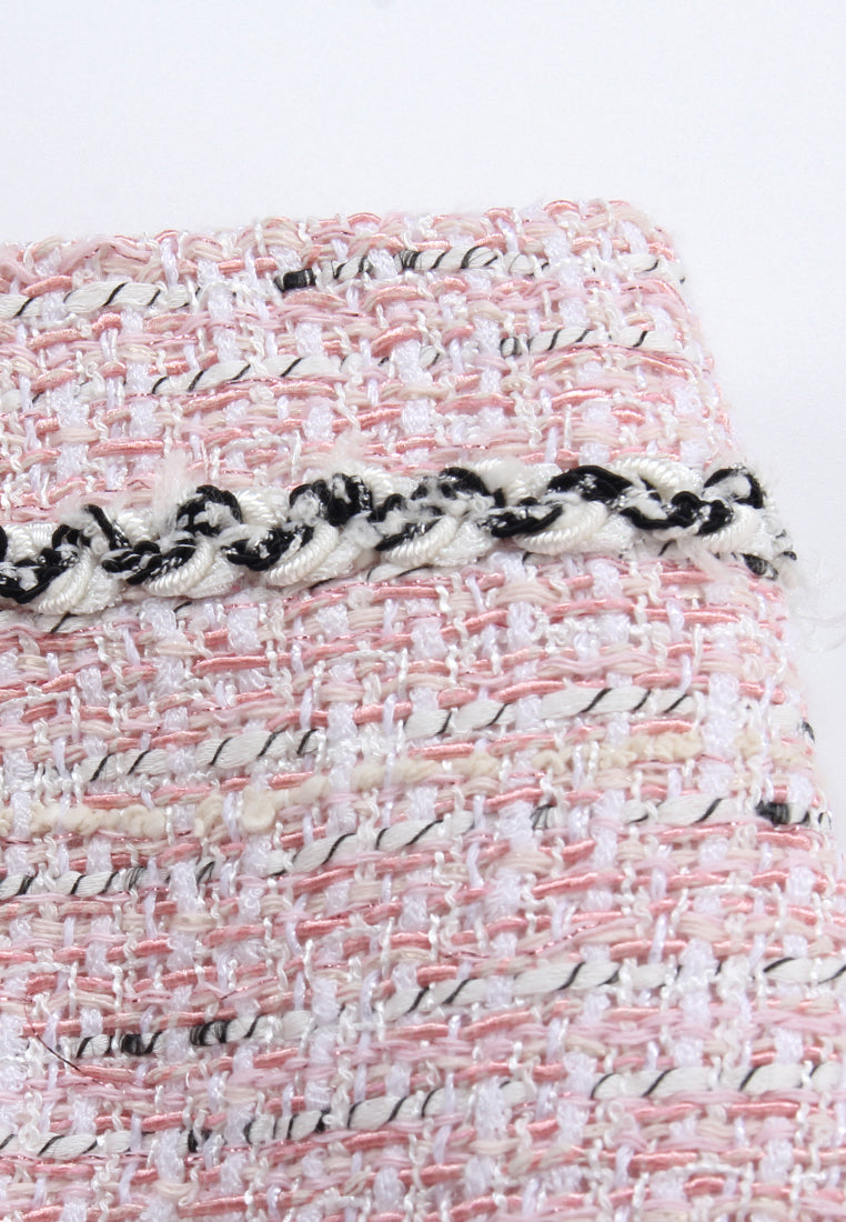 Rose Pearl Tweed Skirt