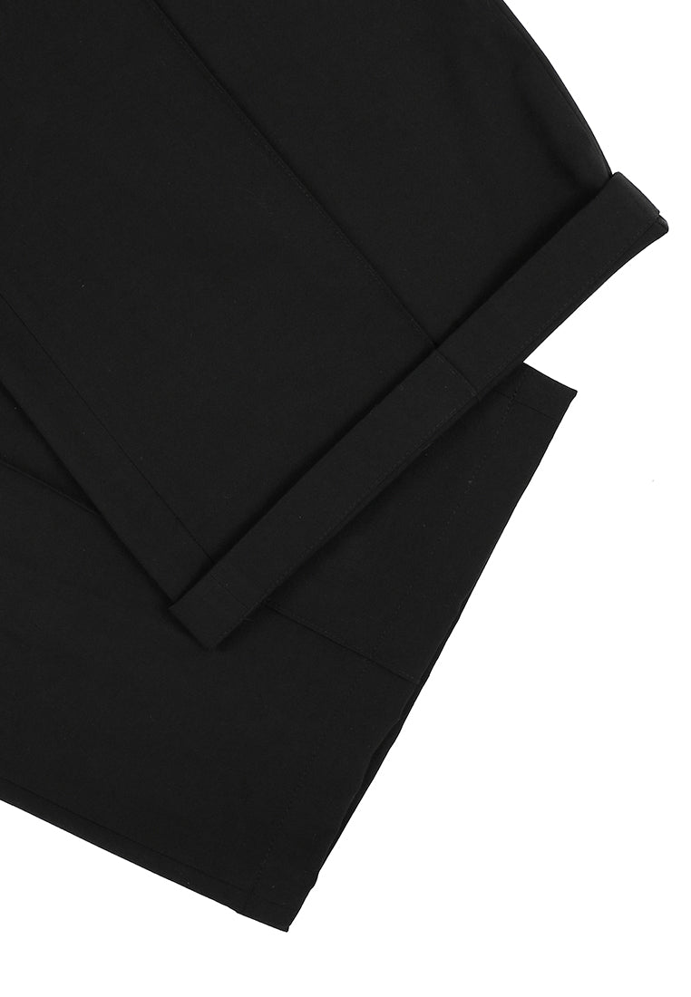 Noir Crêpe Plissé Culottes