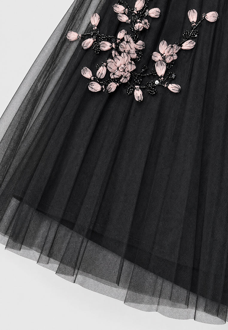 Noir Florale Sérénité Gown