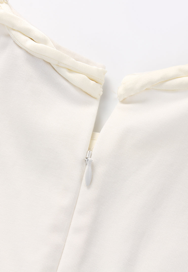 Silk Crepe Satin Embellished Blouse