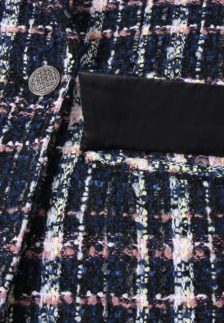 Élan Tweed Double-Breasted Blazer