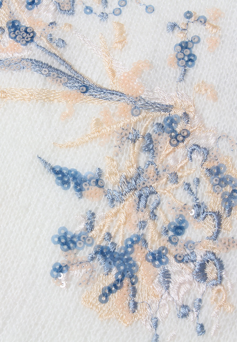 Embellished Floral-motif Sweatshirt